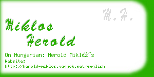 miklos herold business card